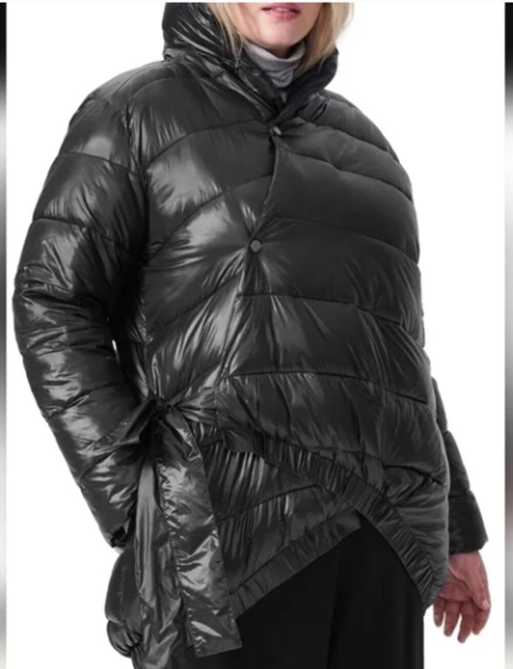Universal Standard Black Kanda Puffer Coat Jacket womens size 6X